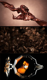 动感咖啡巧克力豆视频素材