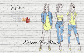 时尚美女背景墙