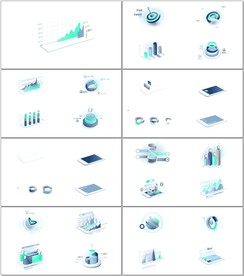 25组3D风格信息图表
