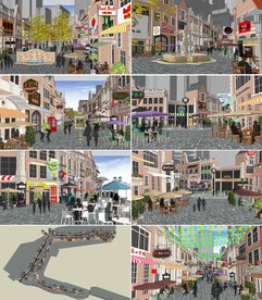 精品欧式商业街模型