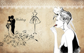 时尚美女背景墙