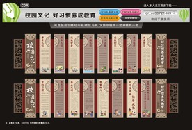 校园文化墙好习惯养成