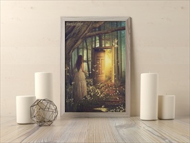 通用家居文艺相框样机贴图