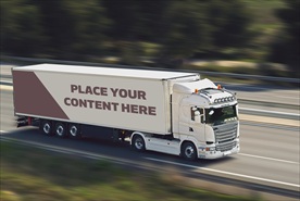 物流运输车体一键智能贴图效果