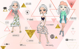 时尚品牌背景墙