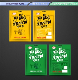 吊干杏包装平面展开分层