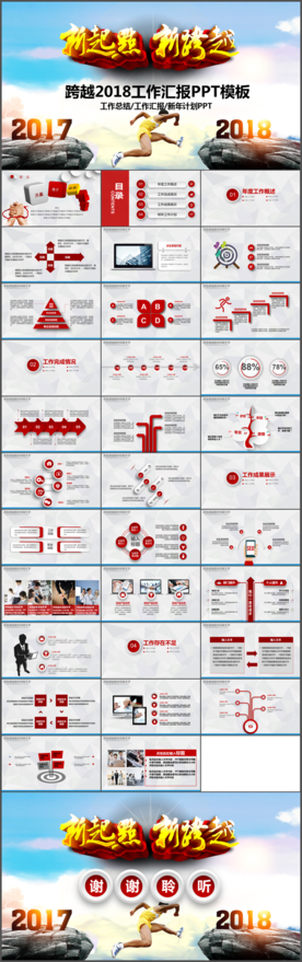 新跨越2018年终总结ppt