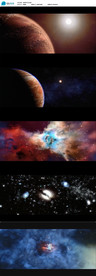 地球到宇宙穿梭背景视频