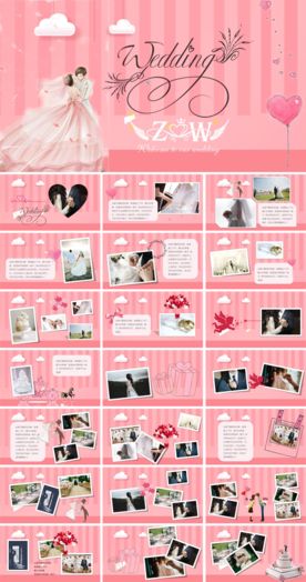 情人节浪漫婚礼电子相册PPT