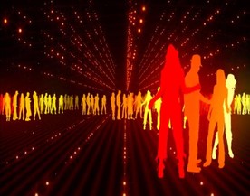 人物剪影舞蹈视频素材