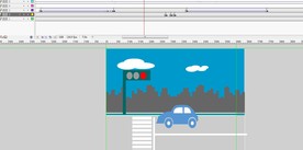 小车遇红灯11秒动画