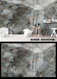 巨幅大型工业风风景客厅背景墙