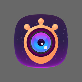 照相外星机器人图标