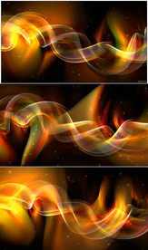 4K金色光带特效动感背景视频