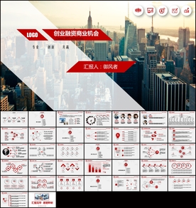 创业商业融资计划书PPT模板