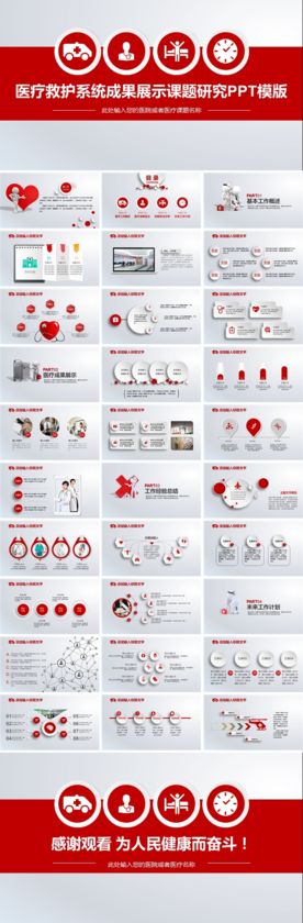 医疗救护系统课题研究展示PPT