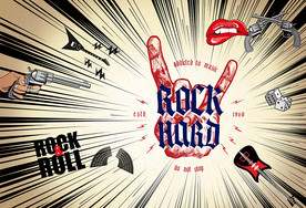 摇滚音乐酒吧背景墙