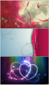 3组高清唯美心形婚庆背景合集