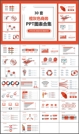 商务数据图表分析年终总结PPT
