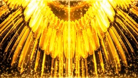 年会大气开场金色奢华翅膀