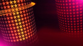 年会 五角星圆柱光效场景颁奖