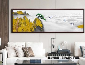 新中式长寿松客厅装饰画床头画