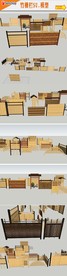 竹栅栏SU模型