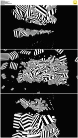 动感黑白图形vj背景视频