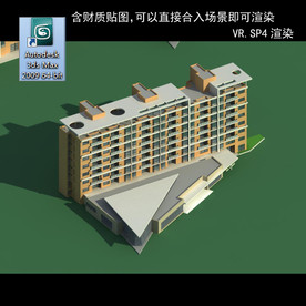 多层建筑 景观 小区 地产 楼