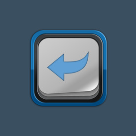 UI图标 蓝曲箭头