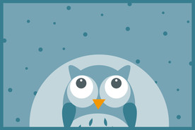 可爱猫头鹰PPT背景图片