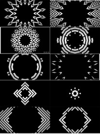 黑白花纹循环LED动感VJ背景