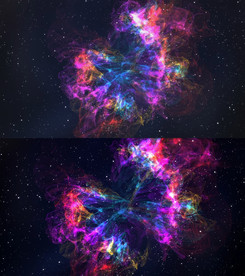 4K超清彩色粒子风暴动态背景