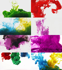 4K实拍彩色水墨烟雾融合视频