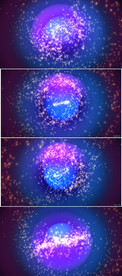 4K星空蓝色粒子爆炸动态视频