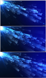 唯美蓝色光线光点特效科技背景