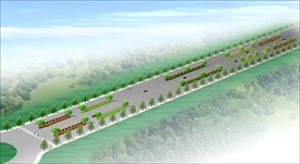 道路 景观 绿化 效果图 PS
