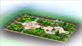 小游园效果图 公园效果图