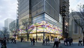 紫色浪漫购物中心建筑效果图