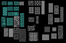 CAD隔断雕花图案