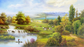 西方欧式古典油画装饰画壁画