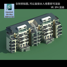 多层建筑 景观 小区 地产 楼