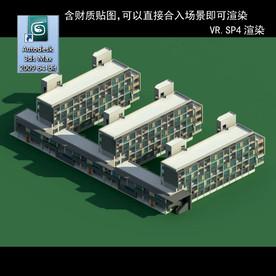 多层建筑 景观 小区 地产 楼