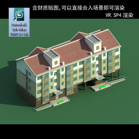 多层建筑 景观 小区 地产 楼