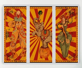 卡通马戏团三联门