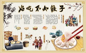 饺子美食背景墙