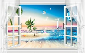 3D海景背景墙