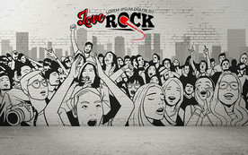 摇滚派对工装背景墙