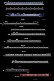 广场栏杆CAD图
