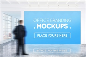 室内广告牌样机图片